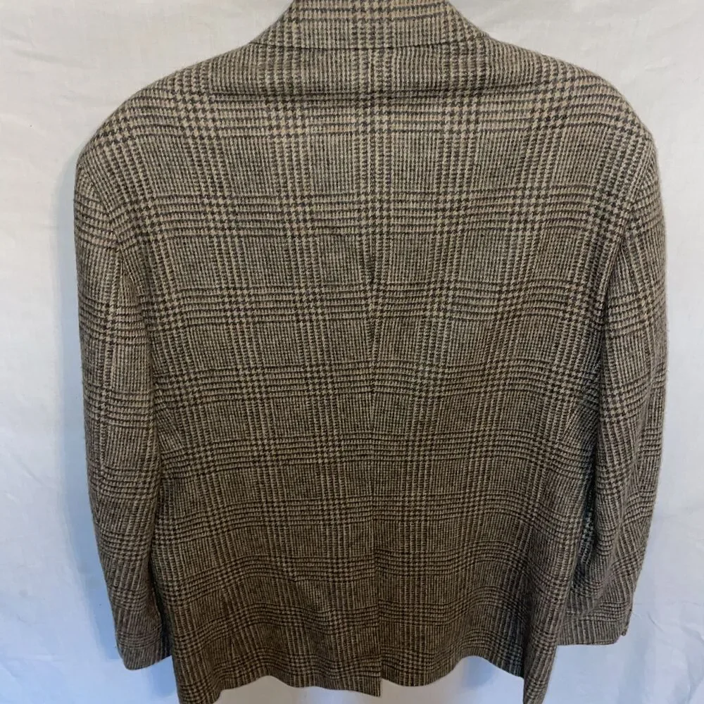 Orvis Men’s Dress Blazer Size 42L Gray Houndstooth Plaid Going Out Party